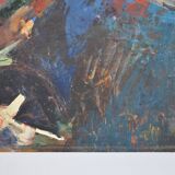 D. Jouroy (20th century) “Portrait of a man” Oil on hardboard signed and dated 1967