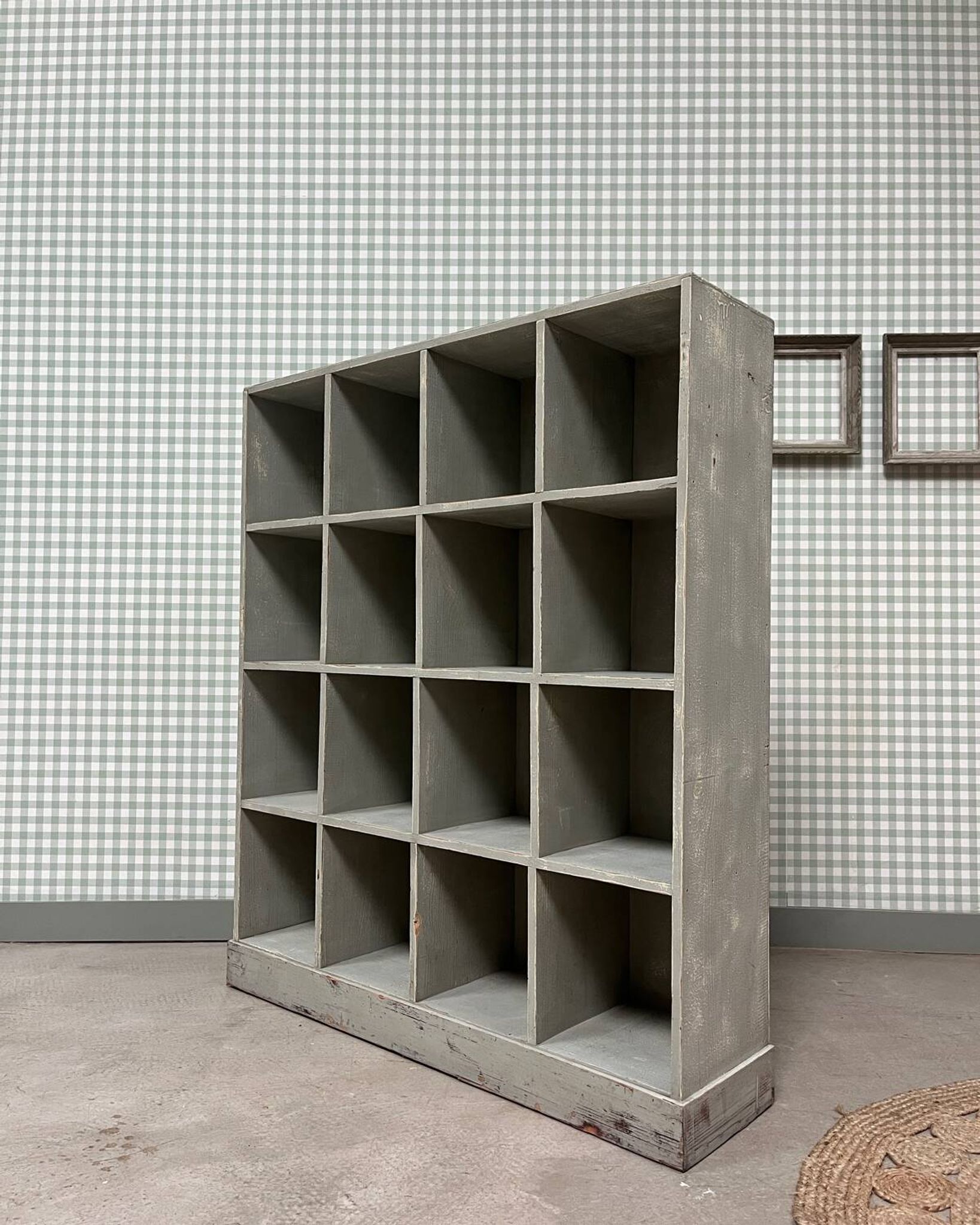 Large distressed wooden locker cabinet (renovated)