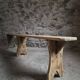 Ensemble de deux bancs vintage en bois de peuplier, 1920–1950