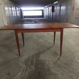 Scandinavian teak table with built-in extension