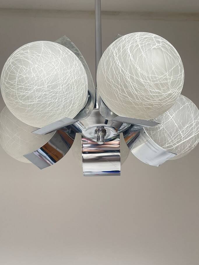 Sputnik Pendant Light Fixture by Szarvasi 1970s