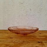 Art Deco dish in pink glass