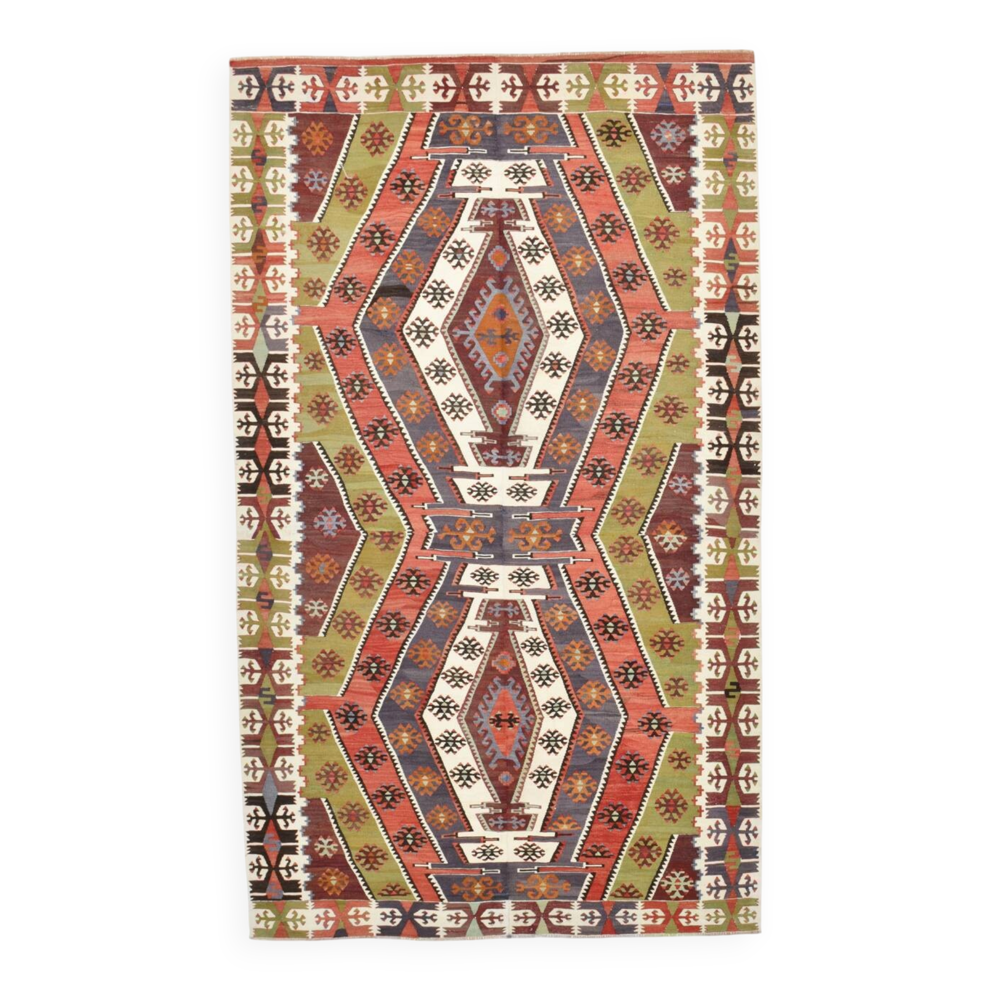 5x8 Geometric Handmade Antique Vintage Rug, 156x251Cm