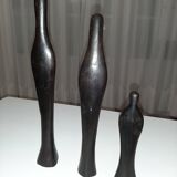 Lot de 3 Vierges en ébène