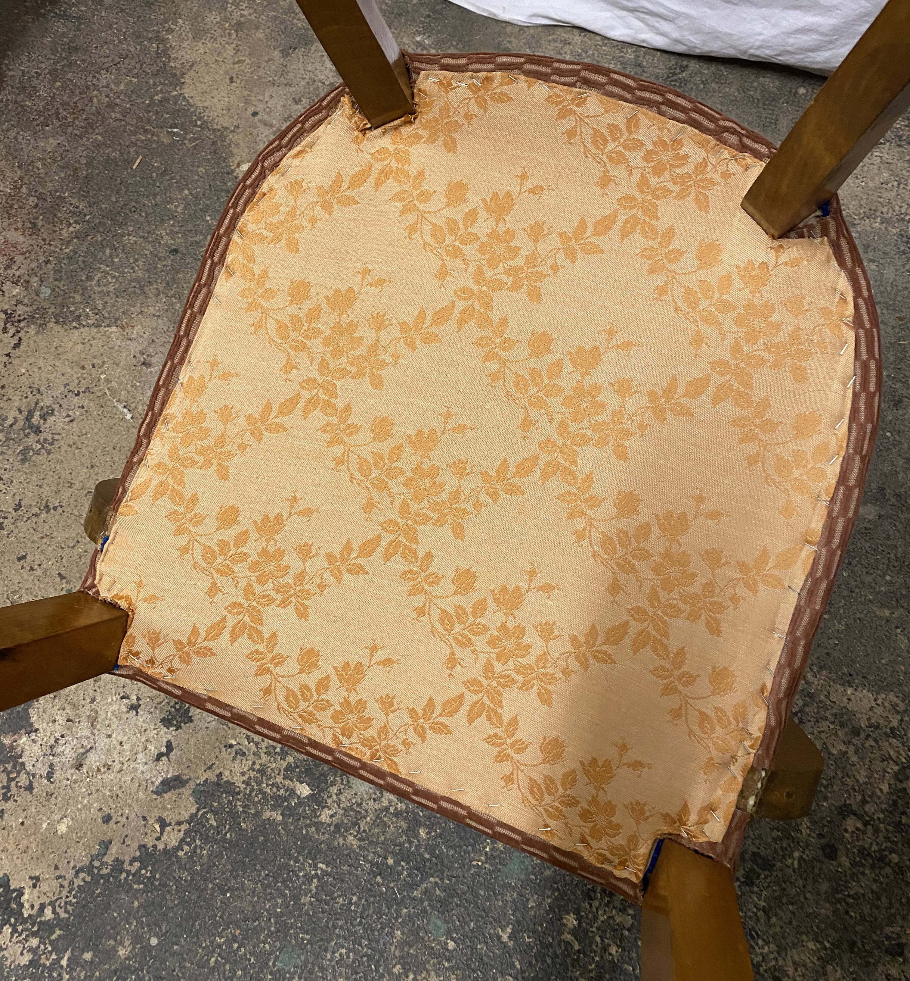 Fauteuil Bridge velours beige rosé