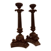 Lot de deux chandelier de table vintage