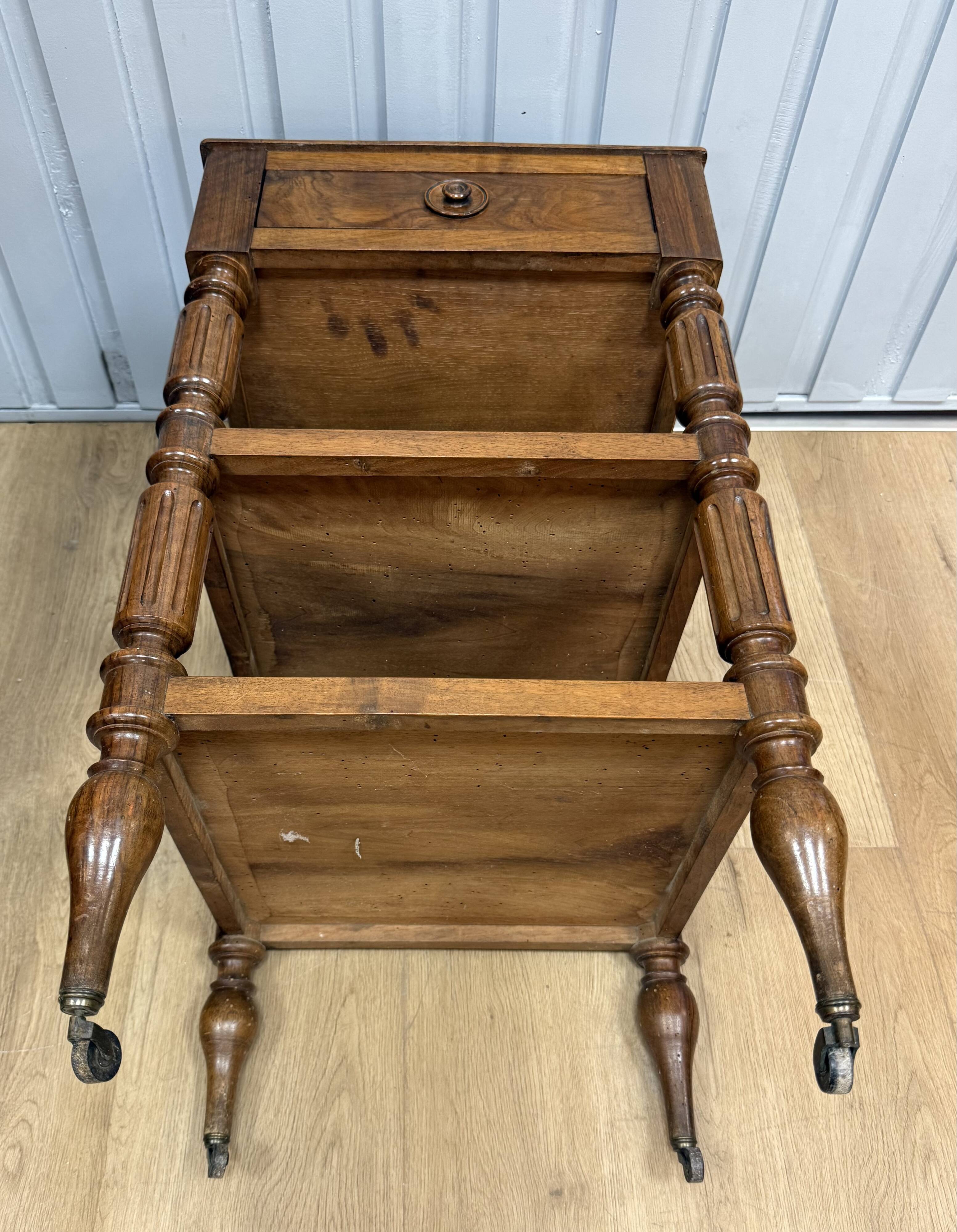 small walnut side table