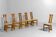 Sculptural postmodern dining chairs in wood with curved back, 1980s