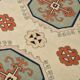 7x10 Blue Cream Oversize Oushak Rug, 203x292Cm