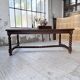 Solid oak table 1900 drapery style XL 280cm with extensions