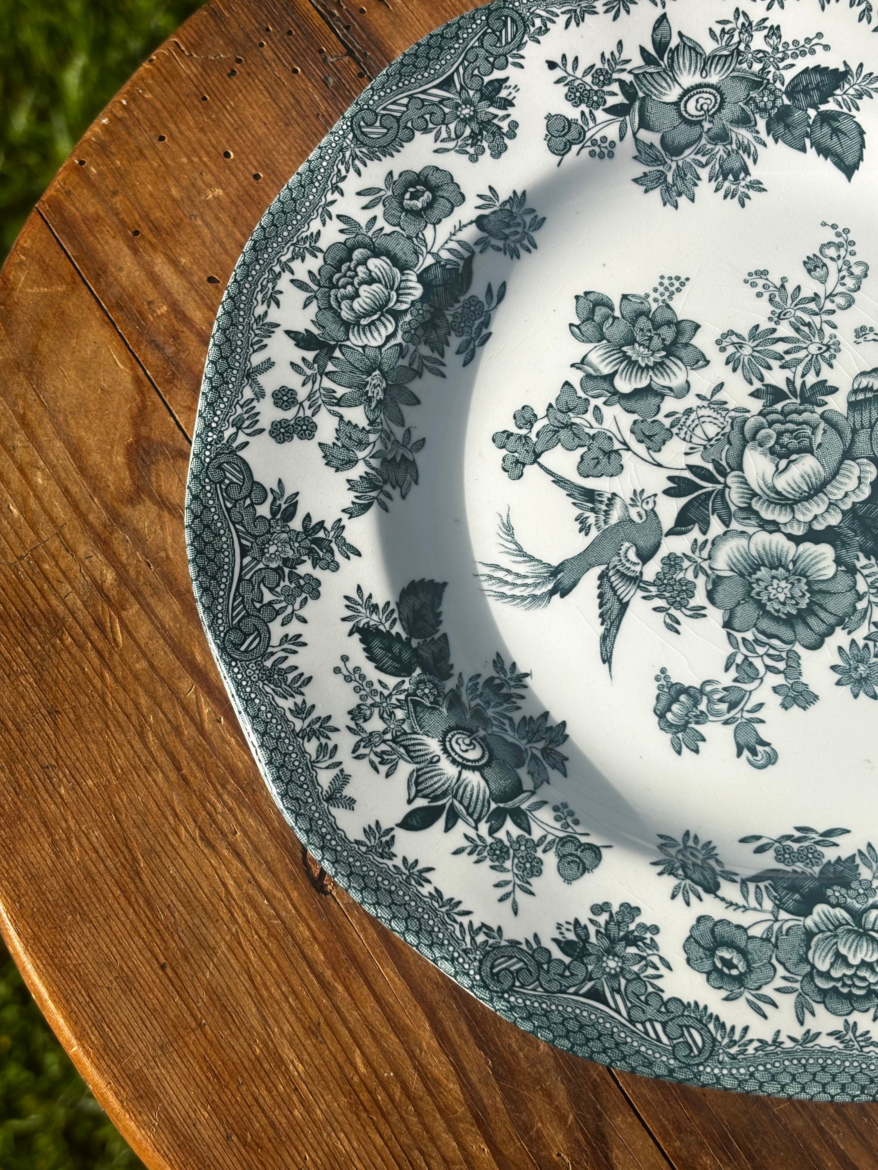 Dessert plate Enoch Wedgwood Asiatic Pheasants green