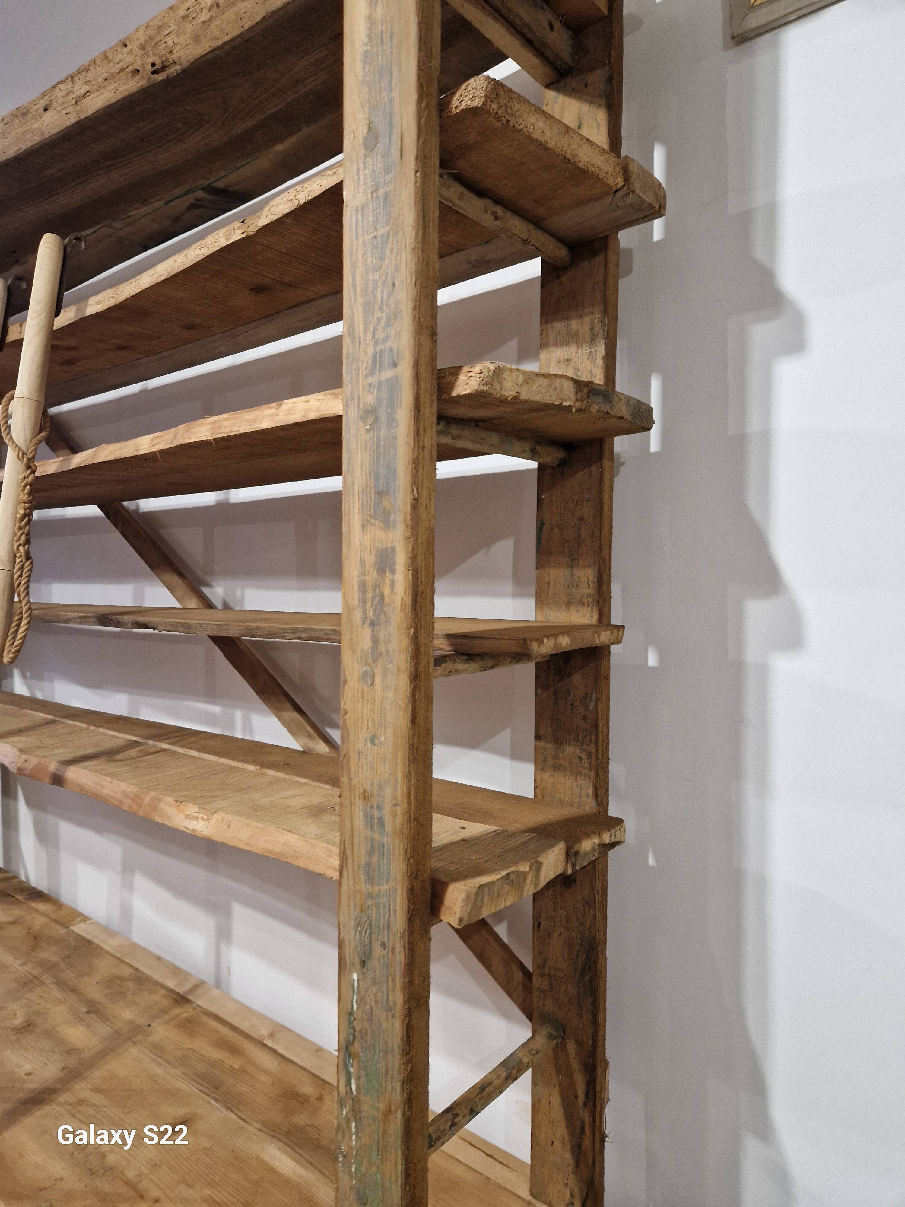 wooden shelf unit