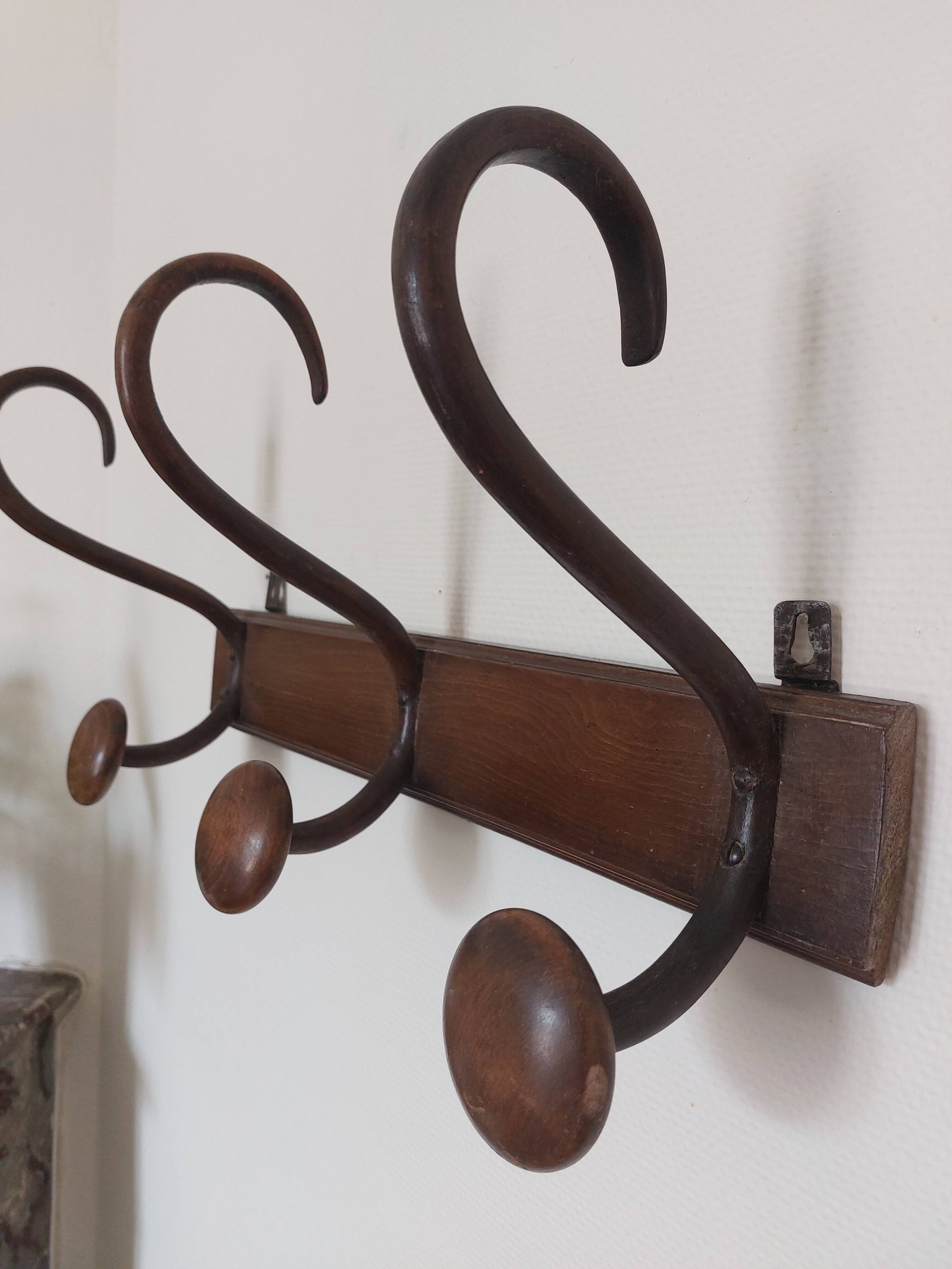 Vintage wooden coat rack