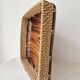 Plateau en bois et rotin '80s - Vintage
