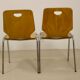 Pair of stackable chairs in Plywood plywood. Ref Leo.