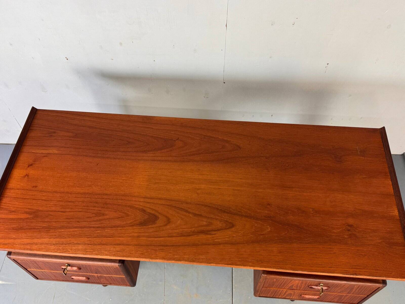 Mid-century Danish teak desk attributed to Louis van Teeffelen for Wébé, 1950s