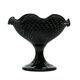 Sugar bowl, New Postmodernism, black hyalite glass, Ząbkowice, Poland, 1970s