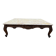 Louis XV style coffee table in walnut with a marble top.