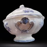 Part of a 25-piece Sarreguemines earthenware dinner service - Purple floral decoration