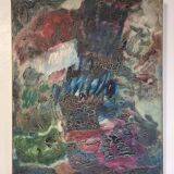 Framed abstract painting