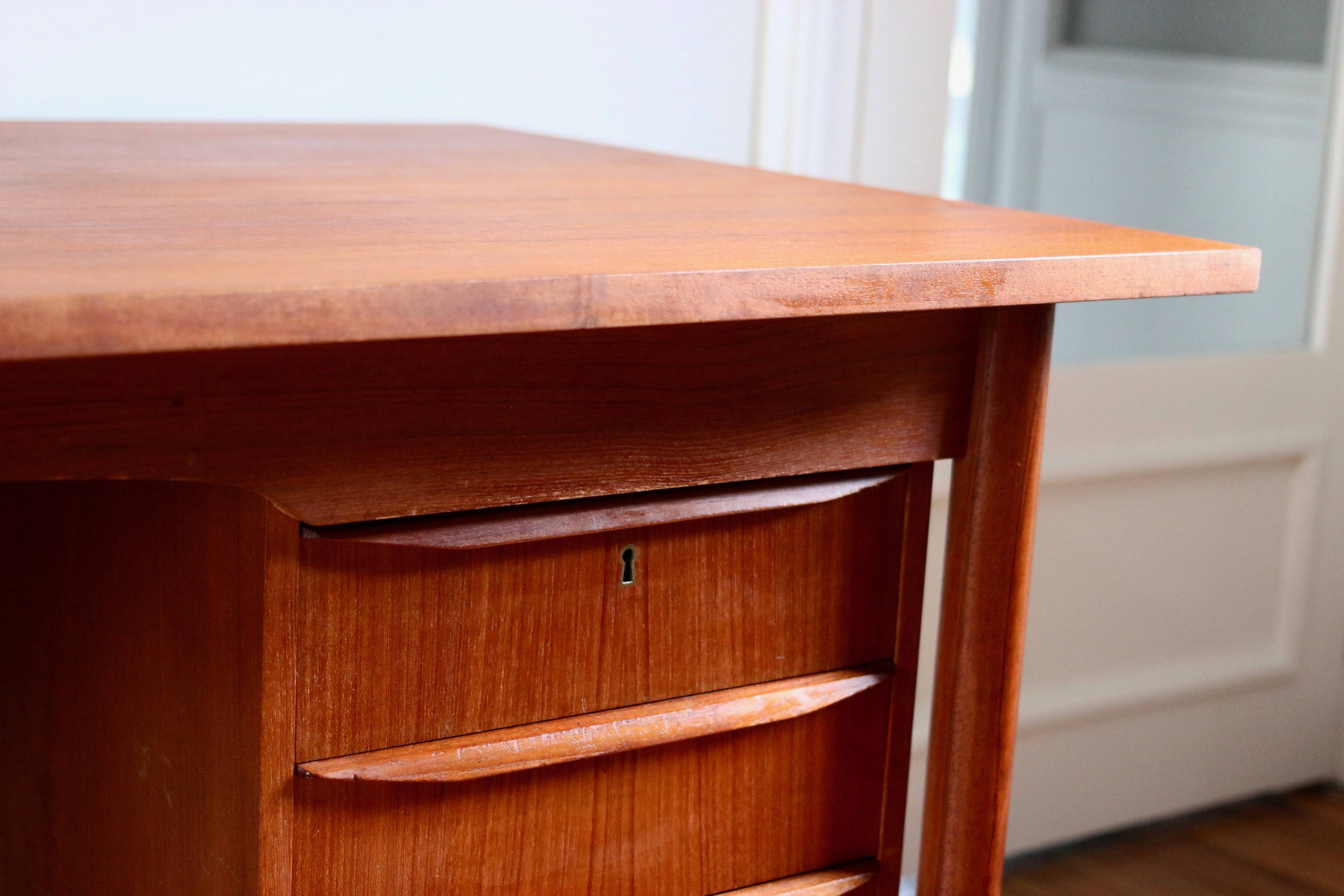 Scandinavian teak desk Tibergaard, 1960