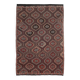 7x11 Kilim Dark Brown Large Area Handwoven Kilim Rug, 218x320 Cm