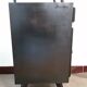 Black hospital/internment bedside table, all metal, compass legs, 1940s industrial.