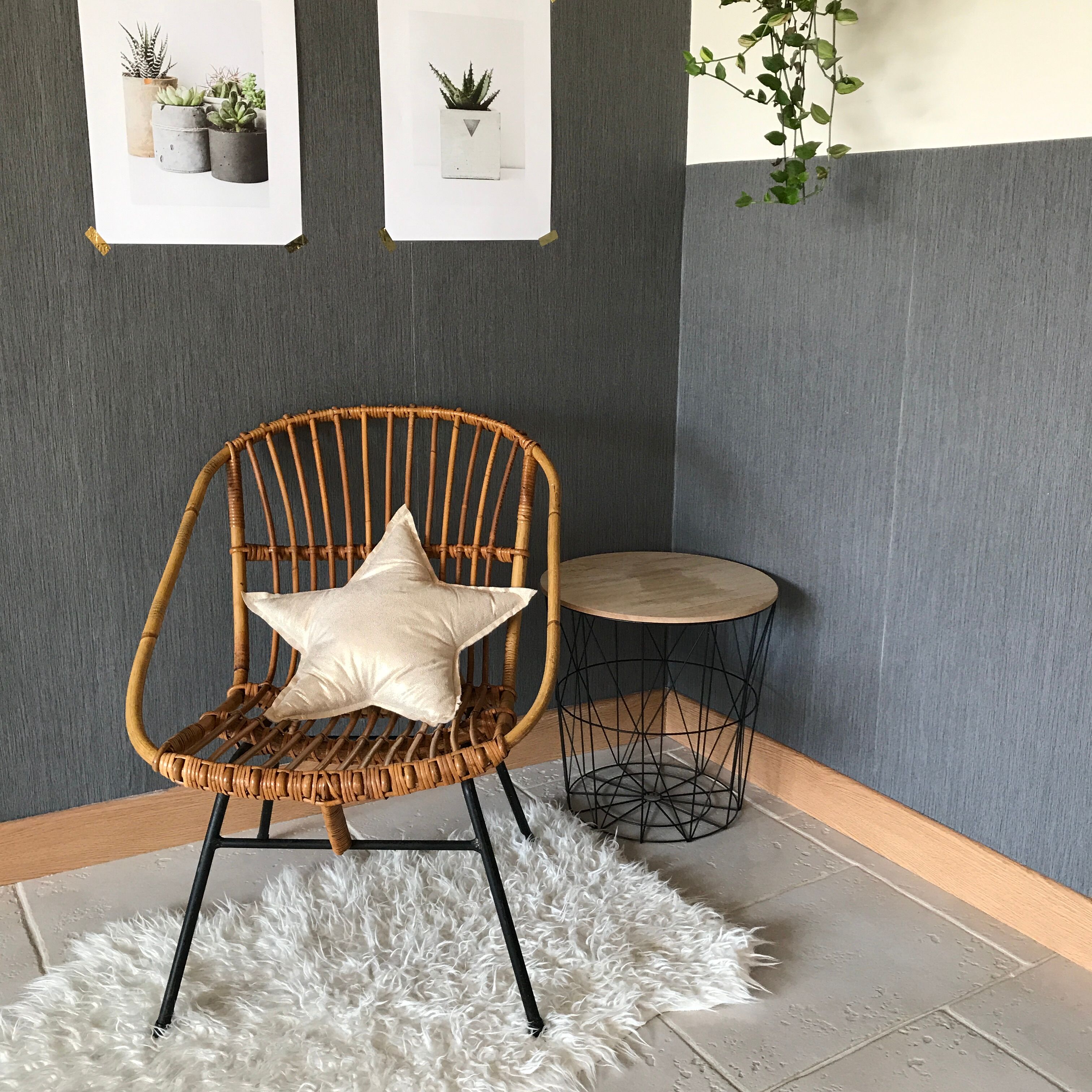 Vintage rattan armchair