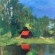 Painting The Red House by the Lake