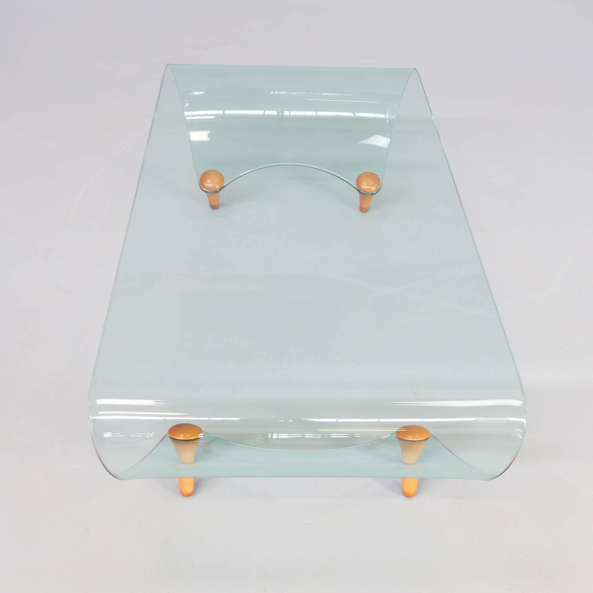 "Tango" Glass Coffee Table by Fabio Di Bartolomei for Fiam Italia