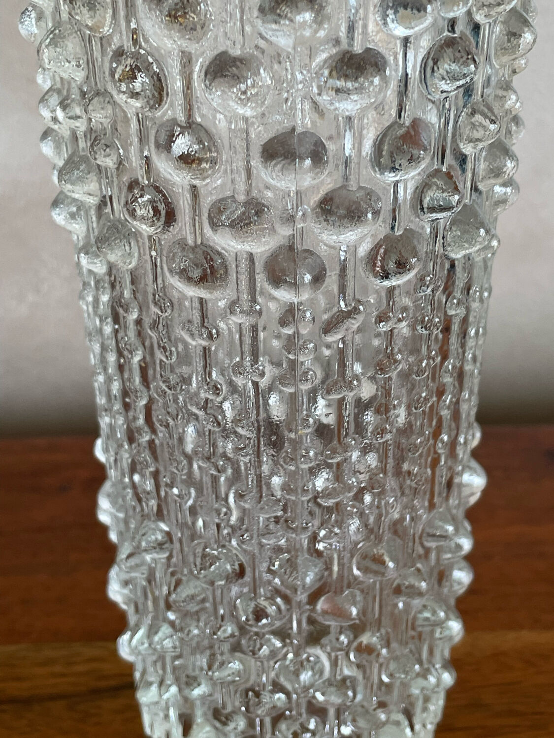Moulded glass vase