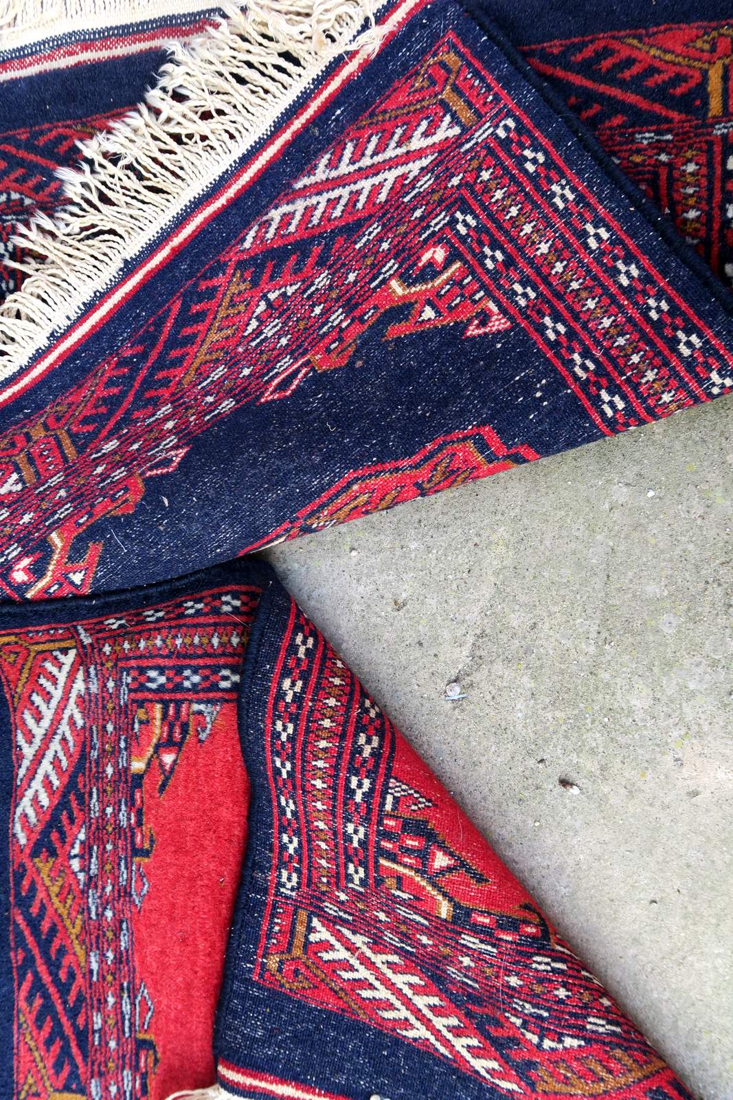 Lot of 4 small vintage Persian rugs