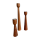 Danish candlestick trio in Teak - 1960