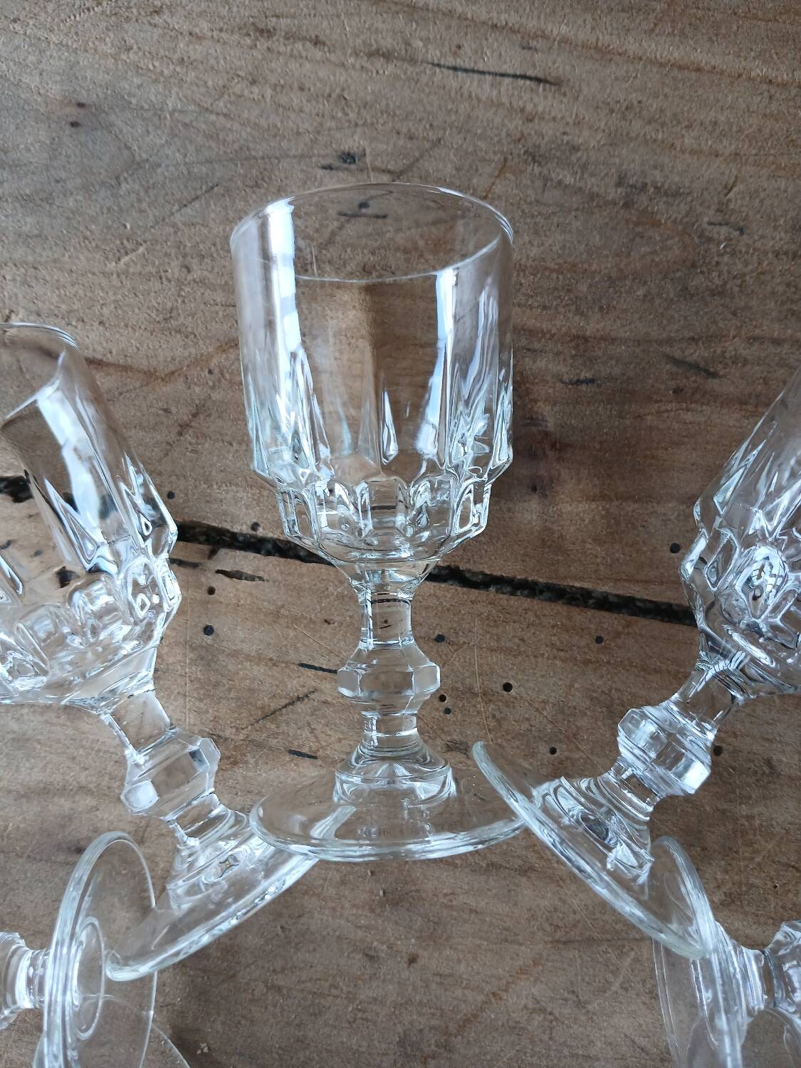 10 antique liqueur glasses
