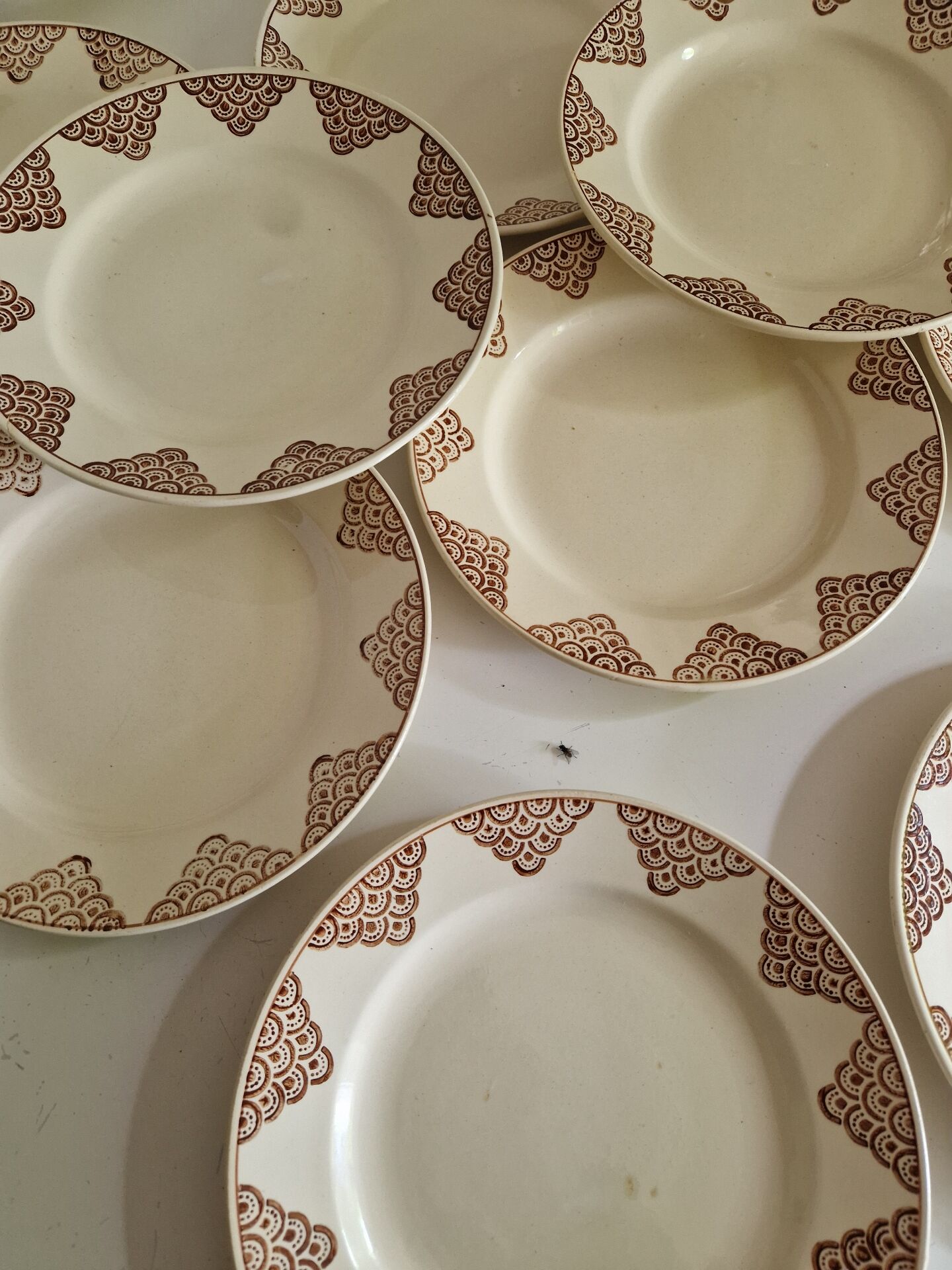 Set of 14 Flat Plates Saint Amand Model 4054