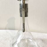 Glass and silver-plated ewer