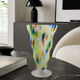 Frosted glass vase with multicoloured inclusions – Murano style