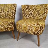 Bench and 2 vintage cocktail armchairs