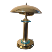 Lamp chrome and gold 1980