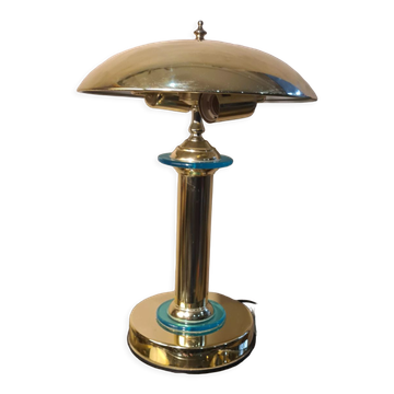 Lampe chrome et or 1980