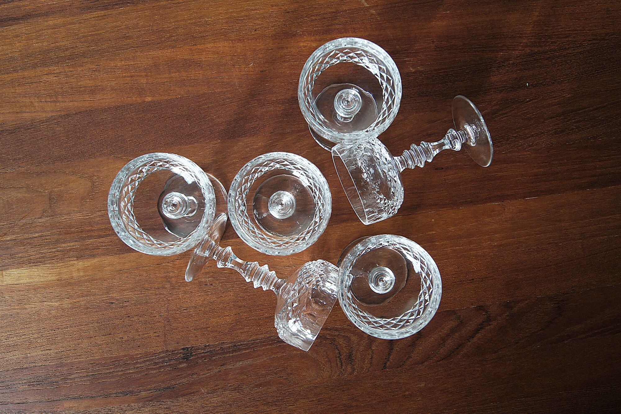 Coupes à champagne en cristal, set de 6