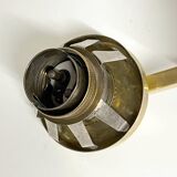 Pair of Scandinavian Wall Lights - Opaline Brass Wood - 50's 60's