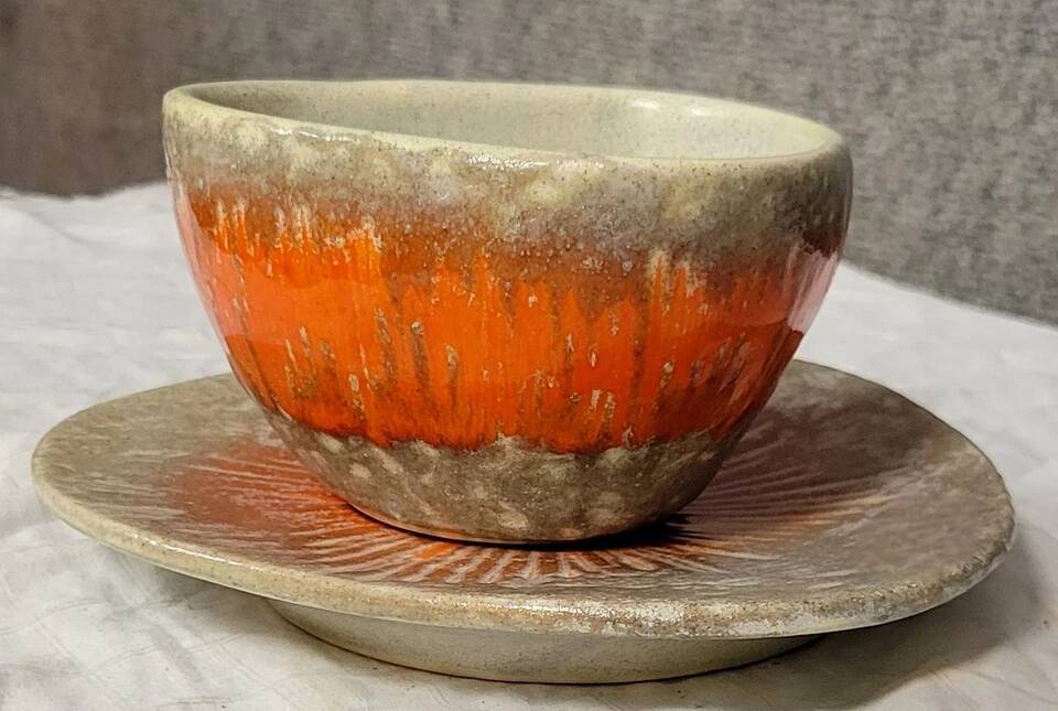 1930s ceramic cup and saucer