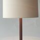 Jacques Adnet lamp in vintage 1950s saddle stitched leather