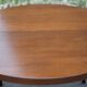 Round wooden table with 1 extension, wooden dining table, dining room table, kitchen table