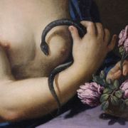 Peinture italienne du XVIIIe siècle sur cuivre, La Mort de Cléopâtre.