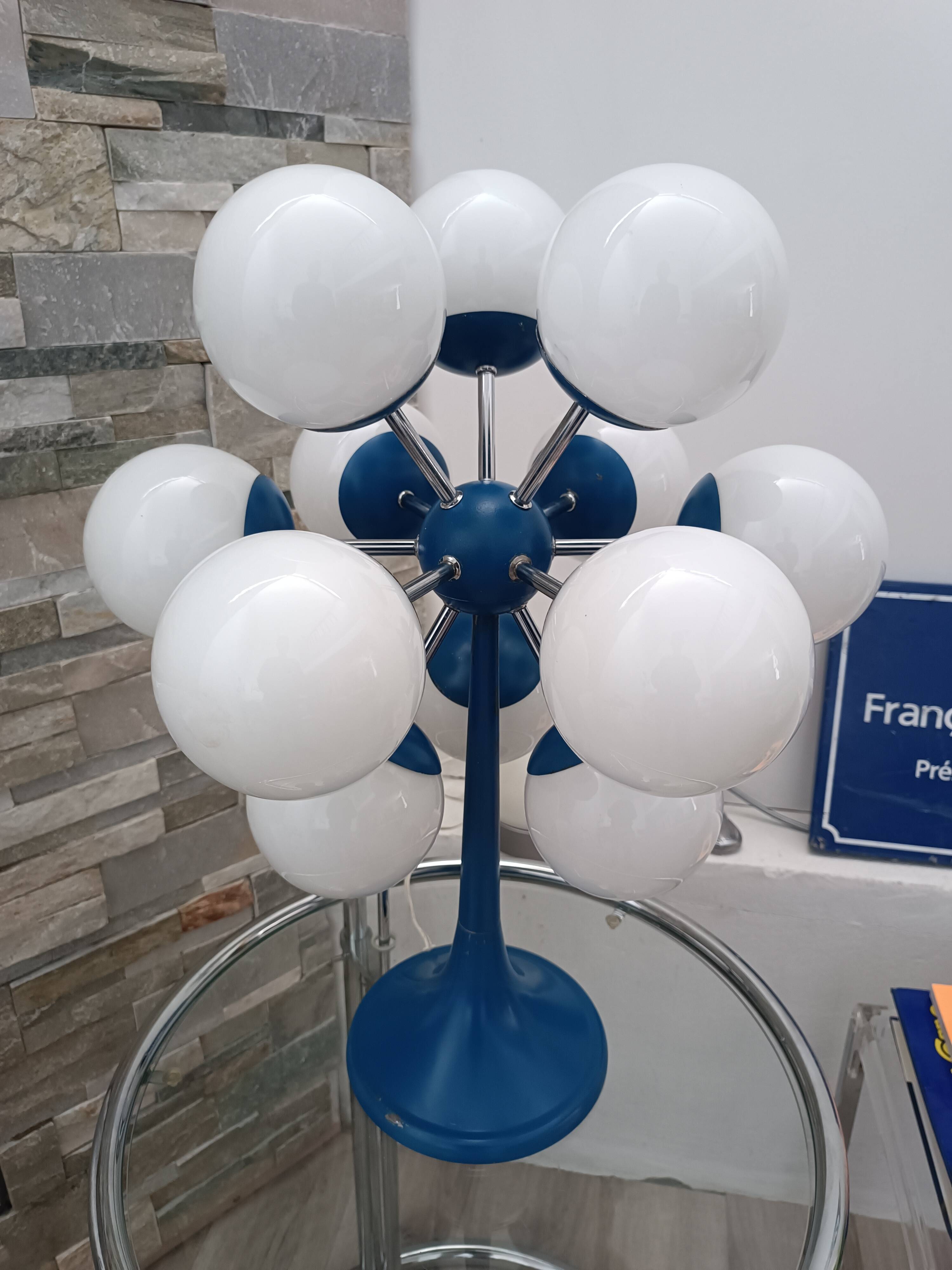 Sputnik lamp space age 12 globes 1970s