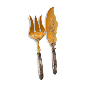 Vermeil fish cutlery