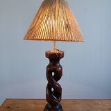 Turned wood lamp 1950