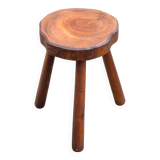 Vintage brutalist tripod stool